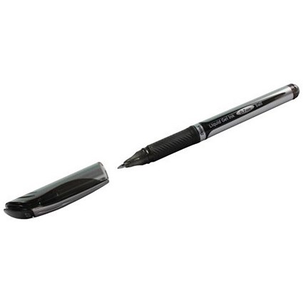 Pentel EnerGel XM Rollerball Pen / 0.7mm Tip / 0.35mm Line / Black / Pack of 12