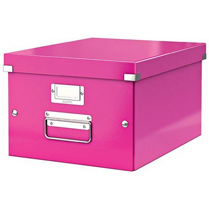 Leitz WOW Click & Store Storage Box / Medium / A4 / Pink