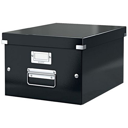 Leitz WOW Click & Store Storage Box / Medium / A4 / Black