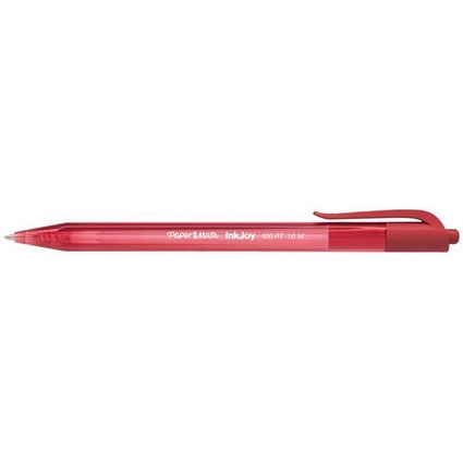Paper Mate Inkjoy 100 Retractable Ballpoint Pen / Red / Pack of 20