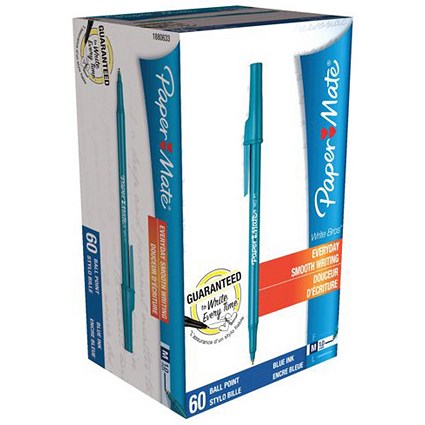 Paper Mate Stick Ballpoint Pen / Blue / Pack of 60