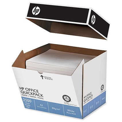 HP A4 Multifunction Office Paper / White / 80gsm / Non-Stop Box (2500 Sheets)