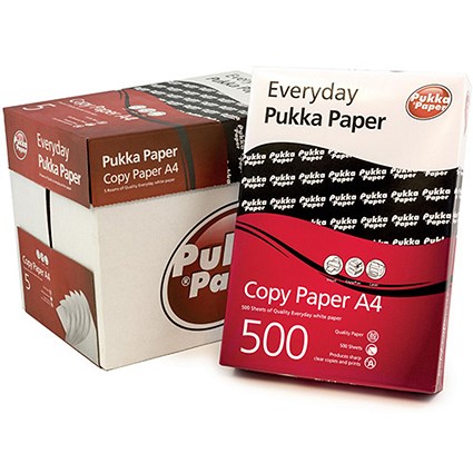 Pukka A4 Everyday Multifunction Printing Paper / White / 80gsm / Box (2500 Sheets)