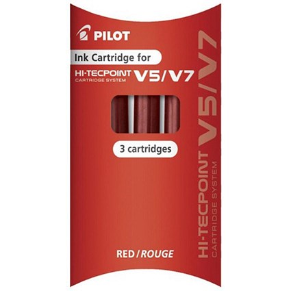 Pilot V5/7 Liquid Ink Refill / Red / Pack of 12