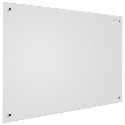 Nobo Glass Magnetic Drywipe Board with Pen Tray / 600x900mm / White