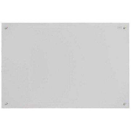 Nobo Glass Magnetic Drywipe Board with Pen Tray / 900x1200mm / White