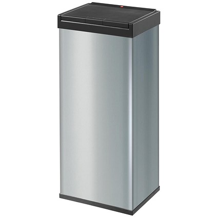Big Bin Touch Steel and Impact-resistant Plastic Flat Packed 60 Litre Silver