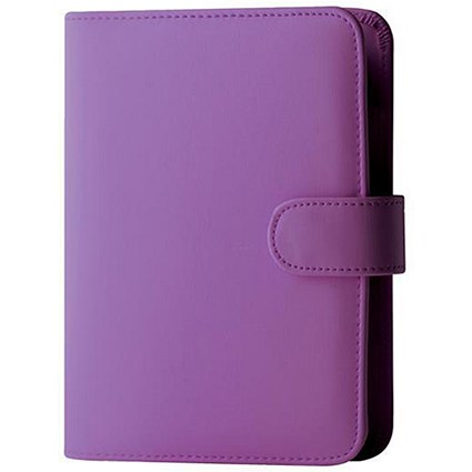 Collins Paris Pocket Organiser / Padded Leather / 2017 Diary For Insert Refills / 120x81mm / Purple