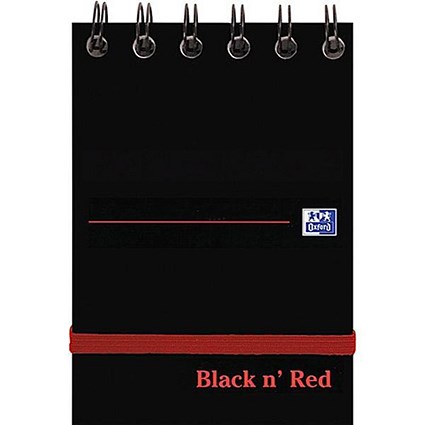 Black n' Red Reporters Notebook / A7 / Ruled / 140 Pages / Pack of 5