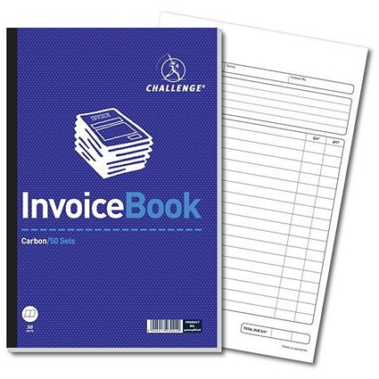 Challenge Carbon Invoice Duplicate Book / Without VAT / 297x195mm / Pack of 5