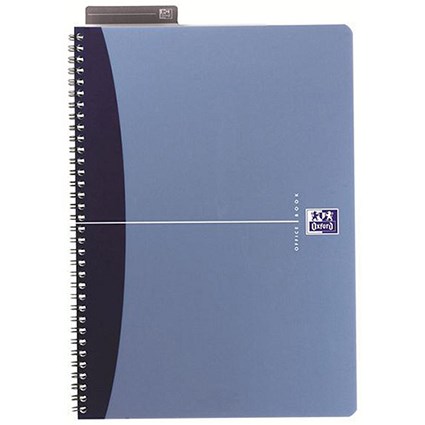 Oxford Metallics Wirebound Notebook / A5 / Ruled / 180 Pages / Blue / Pack of 5