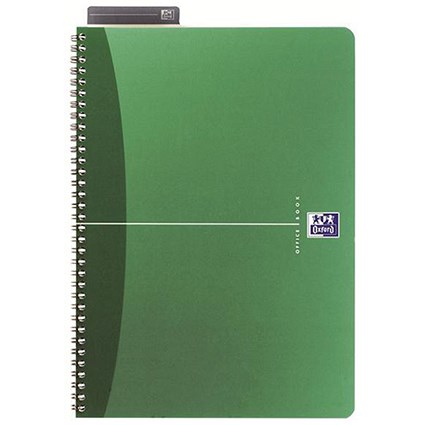 Oxford Metallics Wirebound Notebook / A5 / Ruled / 180 Pages / Green / Pack of 5