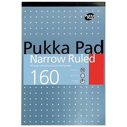 Pukka Metallic Headbound Refill Pad / A4 / Punched / Feint Ruled / 160 Pages / Pack of 6