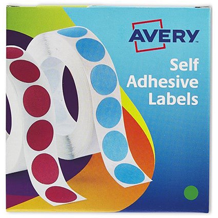 Avery Dispenser for 13mm Diameter Labels / Green / 24-611 / Roll 750