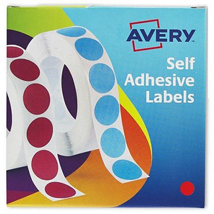 Avery Dispenser for 13mm Diameter Labels / Red / 24-614 / 750 Labels