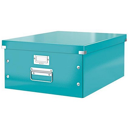 Leitz WOW Click & Store Collapsible Large A3 Archive Box - Ice Blue