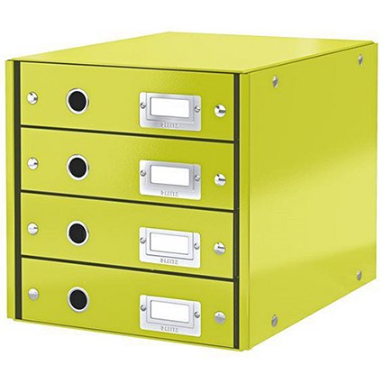 Leitz WOW Click & Store 4 Drawer Cabinet / Collapsible / A4 / Green