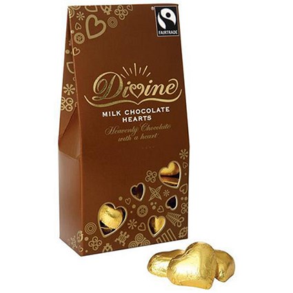Divine Fairtrade Milk Chocolate Hearts