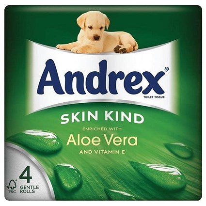 Andrex Toilet Rolls / Aloe Vera / 4 Rolls