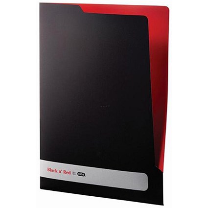 Black n' Red L Folders - Pack of 5