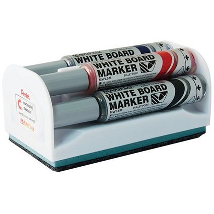 Pentel Maxiflo Drywipe Marker / Bullet Tip / Assorted Colours with Eraser
