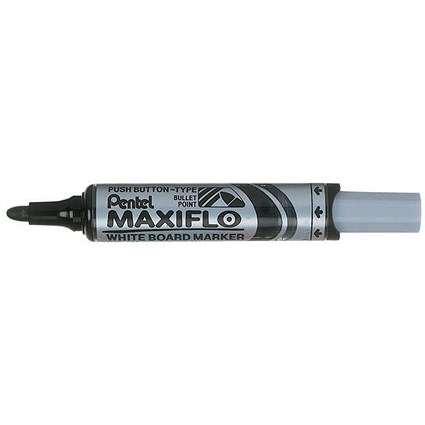Pentel Maxiflo Drywipe Marker / Bullet Tip / Black / Pack of 12