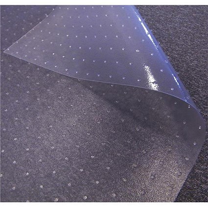 Floortex Flat Profile Floor Mat PVC For Carpet Protection 700x3600mm Clear