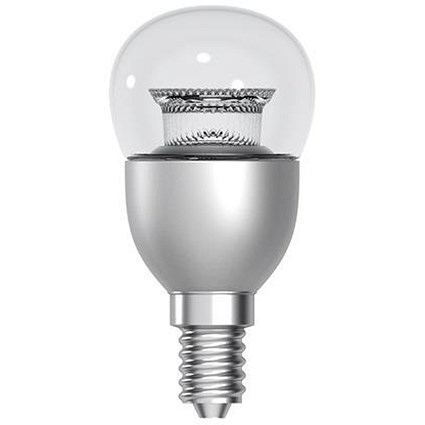 Tungsram Bulb LED E14 Globe Crown Deco 6W 40W Equivalent EEC A+ Energy Smart Dimmable Clear