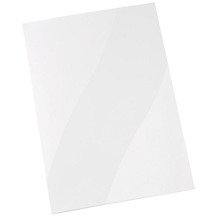 5 Star A4 Presentation Folders, Gloss White, Pack of 50