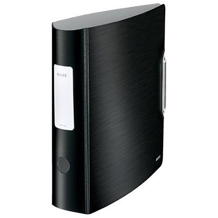 Leitz Style A4 Lever Arch Files / Polypropylene / 75mm Spine / Black / Pack of 5