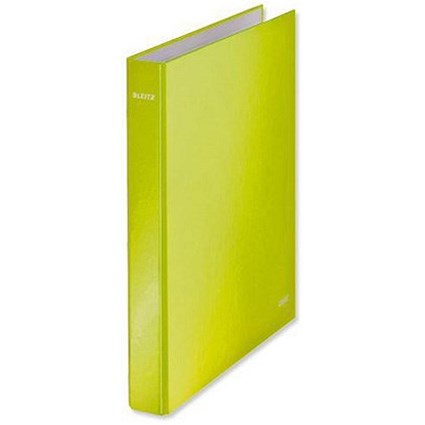 Leitz WOW Ring Binder, A4, 2 D-Ring, 25mm Capacity, Green, Pack of 10