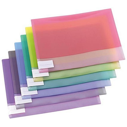 Tarifold Color Landscape Presentation Folders with Flap / Polypropylene / A4 / Assorted / Pack of 12