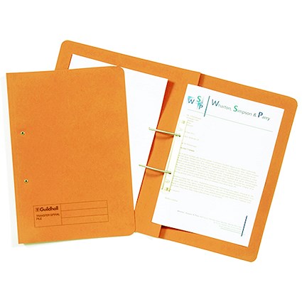 Guildhall Transfer Files / 315gsm / Foolscap / Orange / Pack of 50