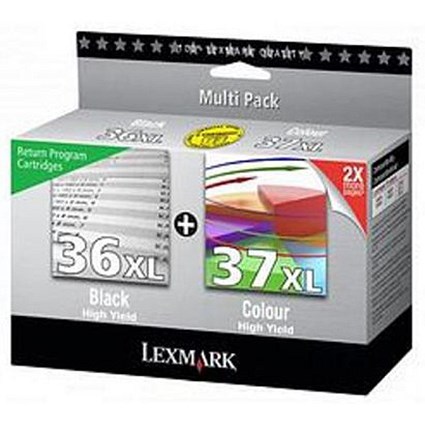 Lexmark 32XL/37XL High Yield Black and Colour Inkjet Cartridges (2 Cartridges)