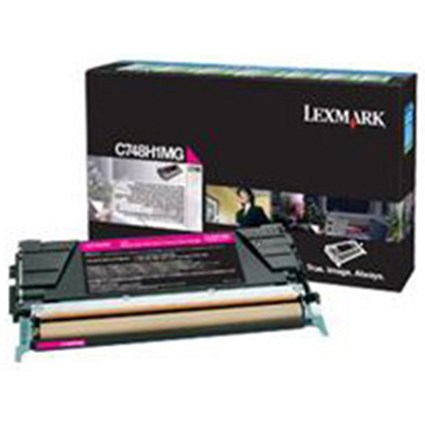 Lexmark C748H1MG High Yield Magenta Laser Toner Cartridge