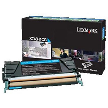 Lexmark X748H1CG High Yield Cyan Laser Toner Cartridge