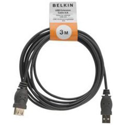 Belkin Tradepack USB Extension Cables USBa-USBa 3m Grey