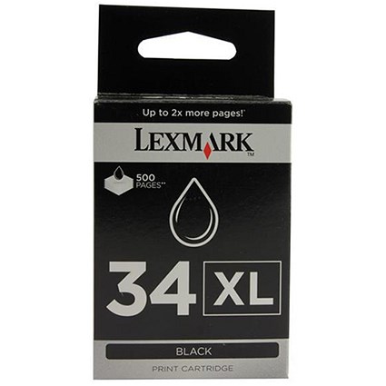 Lexmark 34 High Yield Black Inkjet Cartridge