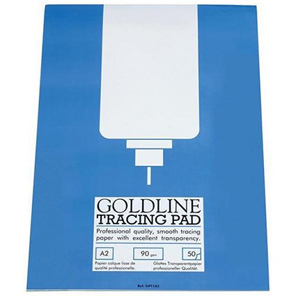 Goldline Professional Tracing Pad / A2 / 90gsm / 50 Sheets / Pack of 3