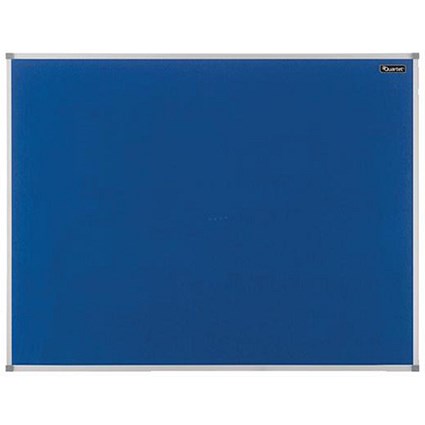 Nobo Quartet Felt Noticeboard / Aluminium Trim / W600xH450mm / Blue