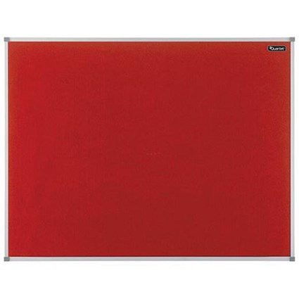Quartet Felt Noticeboard / Aluminium Trim / W1200xH900mm / Red