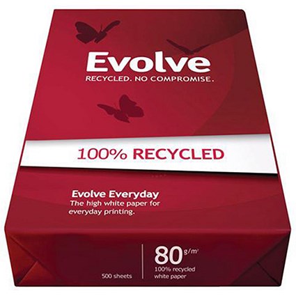 Evolve A3 Everyday Recycled Paper / White / 80gsm / 500 Sheets