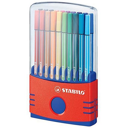 Stabilo Pen 68 / Fibre Tip / Assorted Colours / Pack of 20