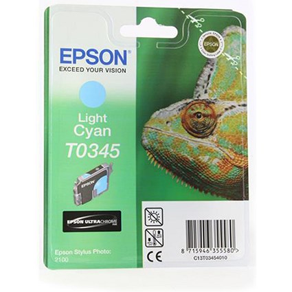 Epson T0345 Light Cyan UltraChrome Ink Cartridge