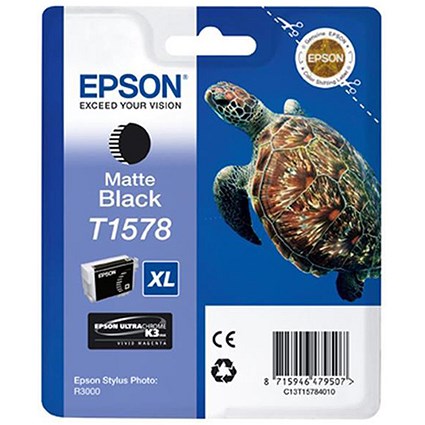 Epson T1578 XL Matte Black Inkjet Cartridge