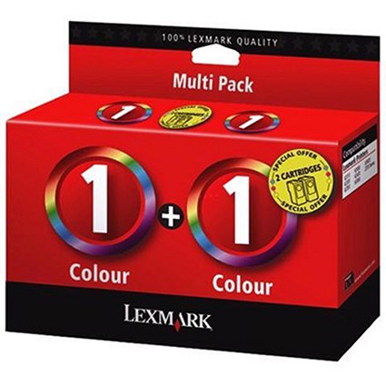 Lexmark 1 Colour Inkjet Cartridges (Twinpack)