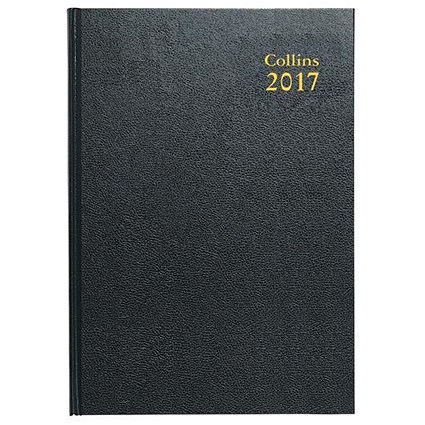 Collins 2017 Diary / Day To a Page / A4 / Black