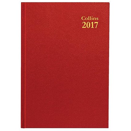 Collins 2017 Diary / Week To View / A4 / Red