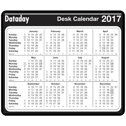 Desk Mouse Mat - Year to View 2017