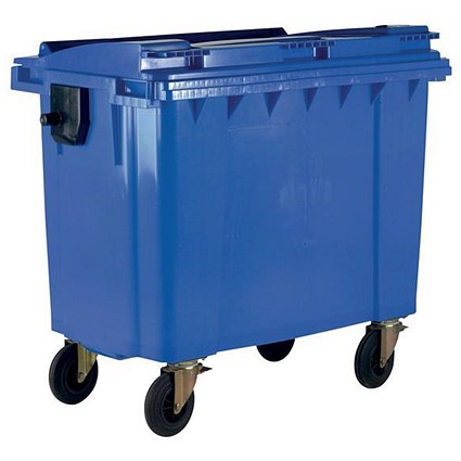 Four-Wheeled Bin / 770 Litre / 55kg / W1350xD770xH1360mm / Blue